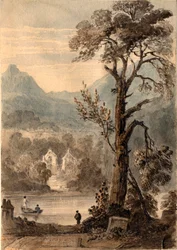 Begraafplaats van de Breadalbanes, vanaf het kerkhof, Killin